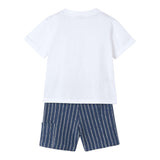Mayoral Caompleto 3 Pezzi T-Shirt-Bermuda per Bambino 3603 BIANCO/BLU MAYORAL 