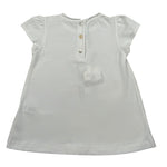 Per Te T-Shirt Girocollo Tinta Unita con Ricami per Neonata 34411 BIANCO PER TE 