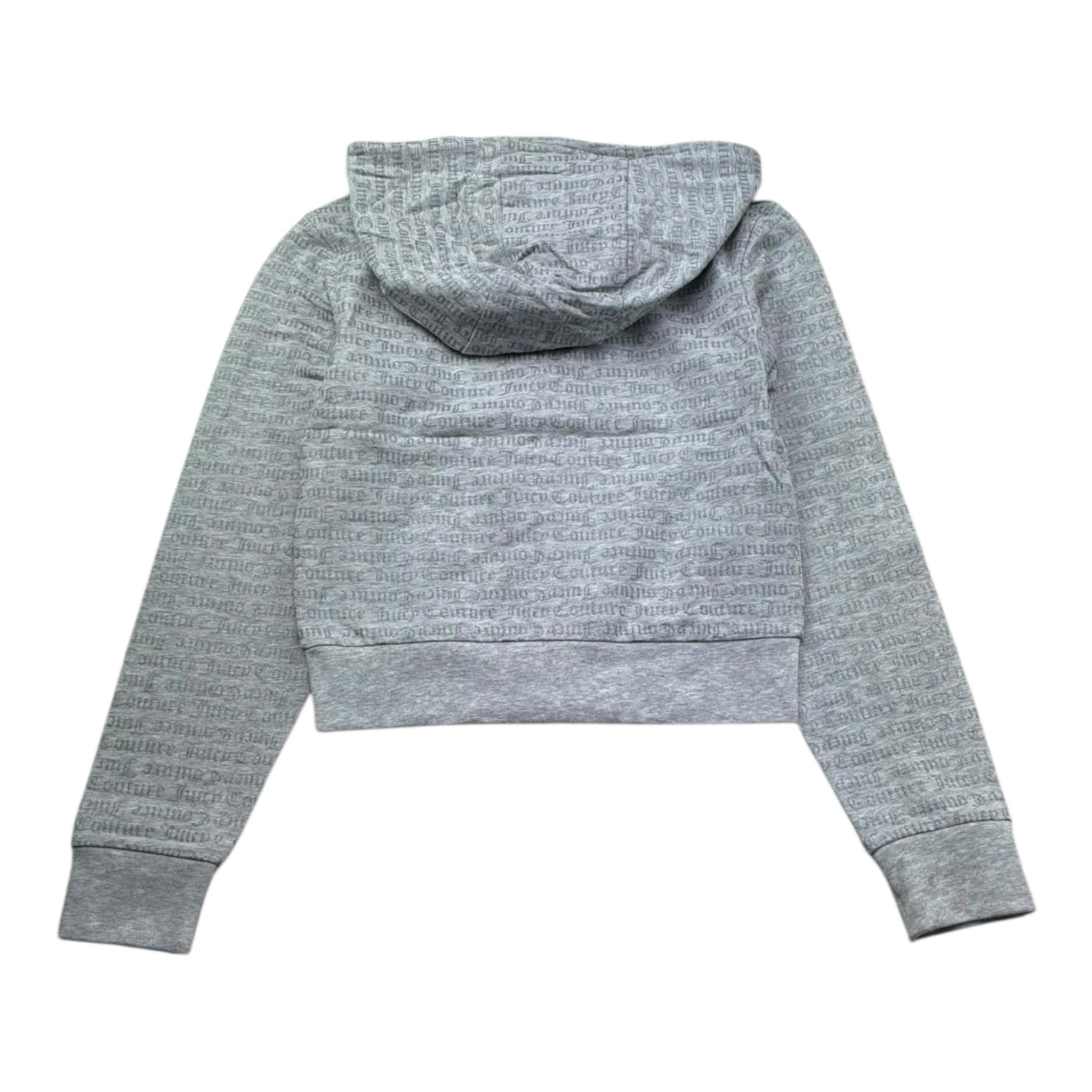 Juicy Couture Felpa Tinta Unita con Zip E Cappuccio per Bambina JBX6621 GRIGIO JUICY COUTURE 
