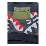 Sprayground Felpa Chiusa con Cappuccio Tinta Unita con Stampa per Bambino SPY1201 NERO SPRAYGROUND 