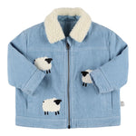 STELLA McCARTNEY giubbino in velluto tinta unita Azzurro per Neonato TV2537 AZZURRO STELLA McCARTNEY 