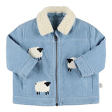 STELLA McCARTNEY giubbino in velluto tinta unita Azzurro per Neonato TV2537 AZZURRO STELLA McCARTNEY 