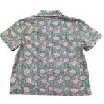 Saint Barth Camicia Mezza Manica Tinta Unita Stampa Fantasia per Bambina SAMMY VERDE SAINT BARTH 