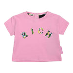 John Richmond T-Shirt Girocollo Tinta Unita con Stampa per Neonata RISP24018TS ROSA JOHN RICHMOND 