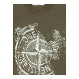 Stone Island T-Shirt Girocollo Tinta Unita con Logo per Bambino K1S16210001 VERDE STONE ISLAND 