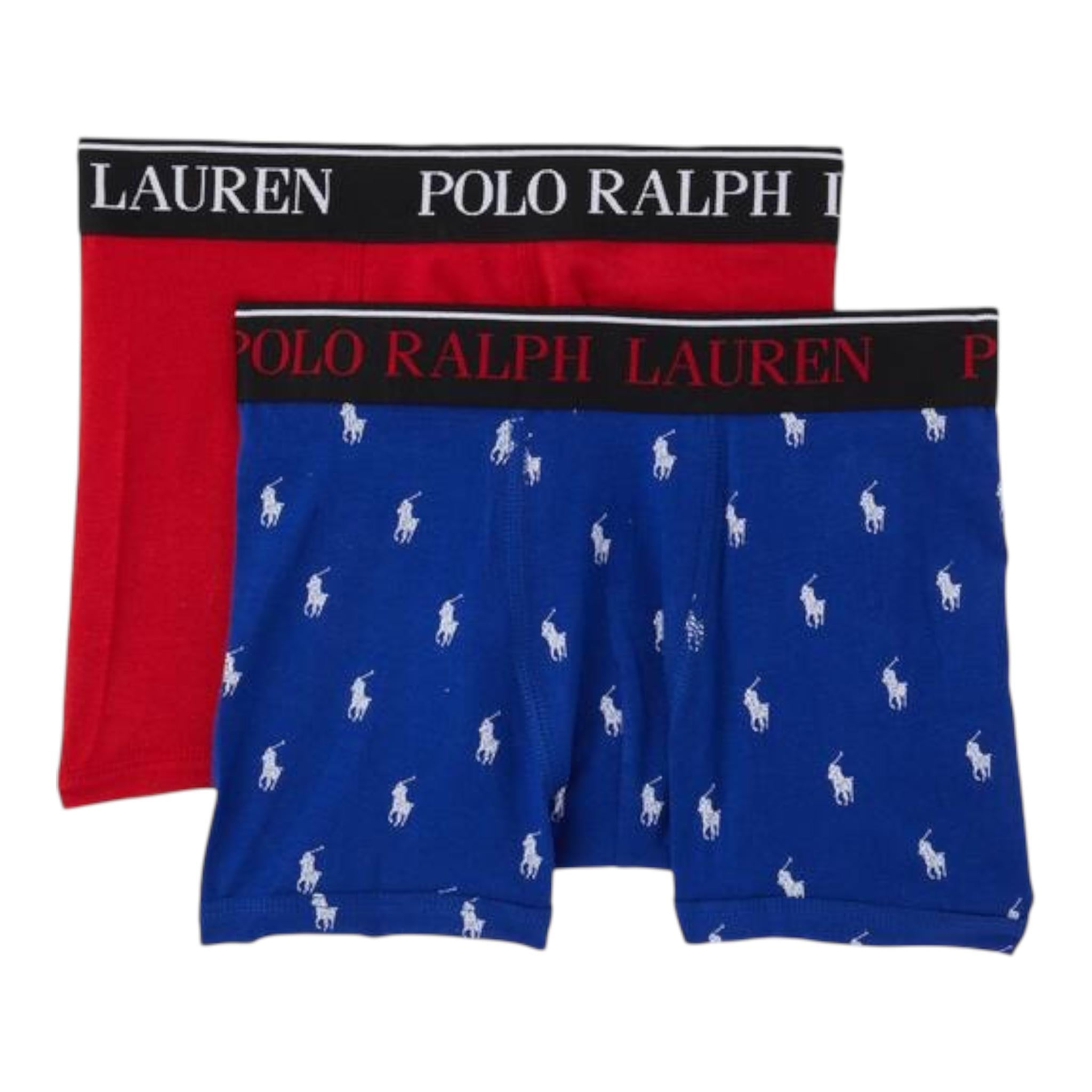 Ralph Lauren Set 2 Boxer Tinta Unita per Bambino 9P5016 ROSSO RALPH LAUREN 