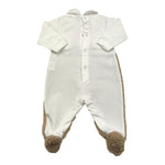 MARLU' tutina bicolore con stampa Bianco per Neonato IB5614 BIANCO MARLU' 