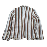 Over-D Giacca Bicolore con Fantasia A Righe per Bambino OK715GC BIANCO/MARRONE OVER-D 