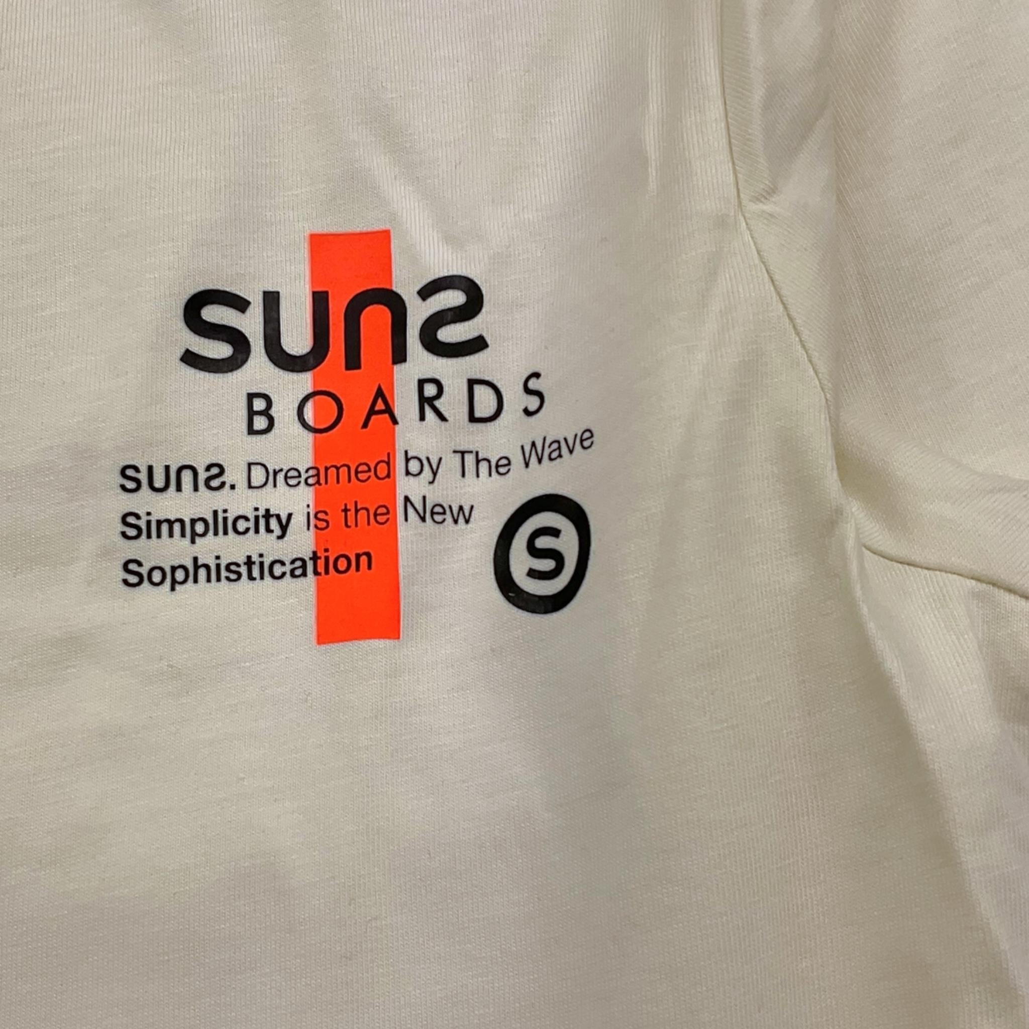 SUNS  shirt girocollo tinta unita con stampa Panna per Bambino TSS5302U PANNA SUNS 