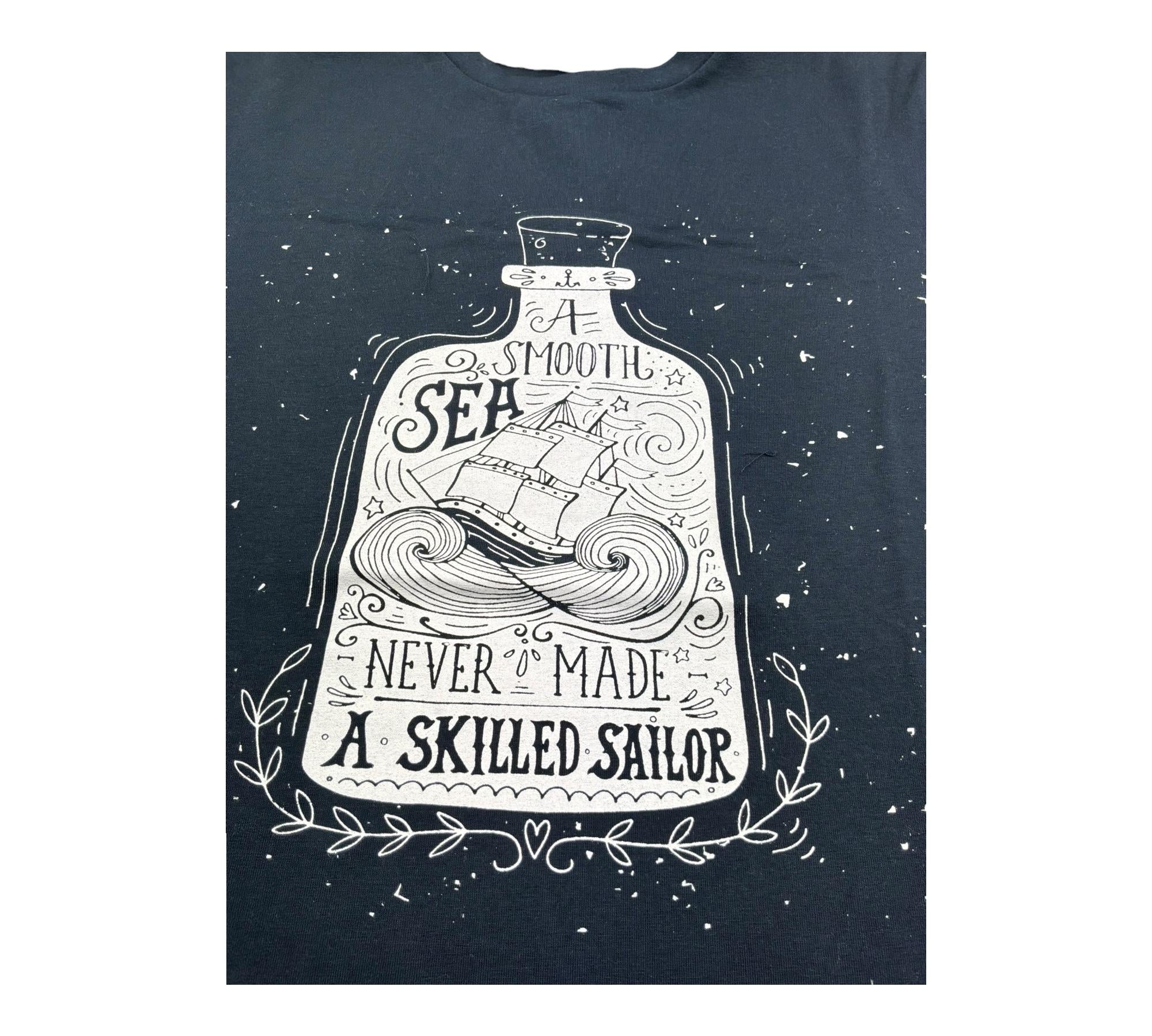 Monnalisa T-Shirt Girocollo Tinta Unita con Stampa per Bambino 253603 BLU MONNALISA 