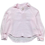 Saint Barth Camicia Manica Lunga Tinta Unita con Logo per Bambina MAIRAJR ROSA SAINT BARTH 
