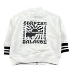 Please Felpa Tinta Unita con Zip E Stampa per Neonato LG28042B71 BIANCO PLEASE 