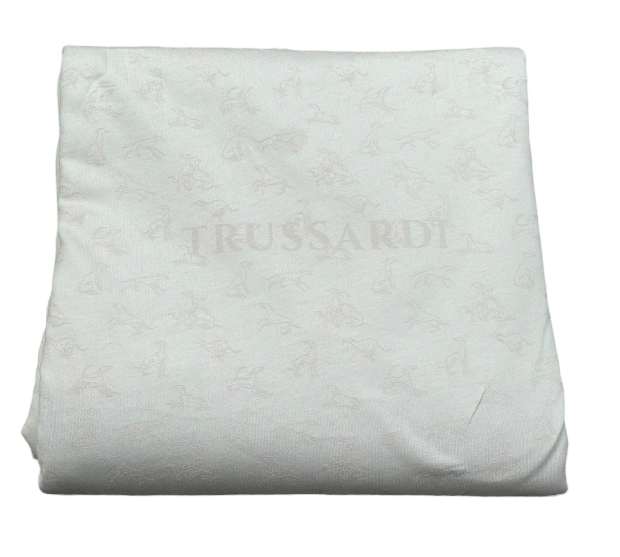 Trussardi Coperta Tinta Unita con Stampe per Neonata TLP26004CEA BIANCO/ROSA TRUSSARDI 