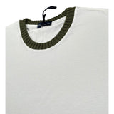Emanuel Pris T-Shirt Girocollo Tinta Unita con Profili In Contrasto per Bambino ETS3139R BIANCO EMANUEL PRIS 