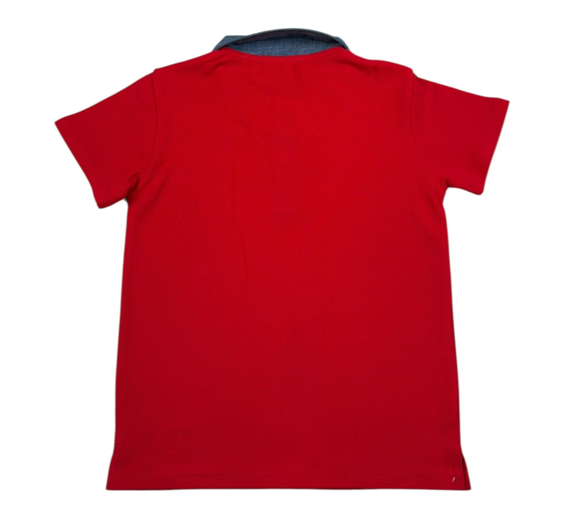 Trussardi Polo Mezza Manica Tinta Unita con Colletto In Contrasto per Bambino TBP26037PO ROSSO TRUSSARDI 