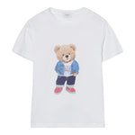 Jeckerson T-Shirt Girocollo Tinta Unita con Stampa per Bambino 520TJMBS25 BIANCO JECKERSON 