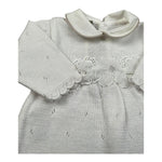 Marlu' Tutina Manica Lunga Tinta Unita per Neonata EP1210 PANNA MARLU' 