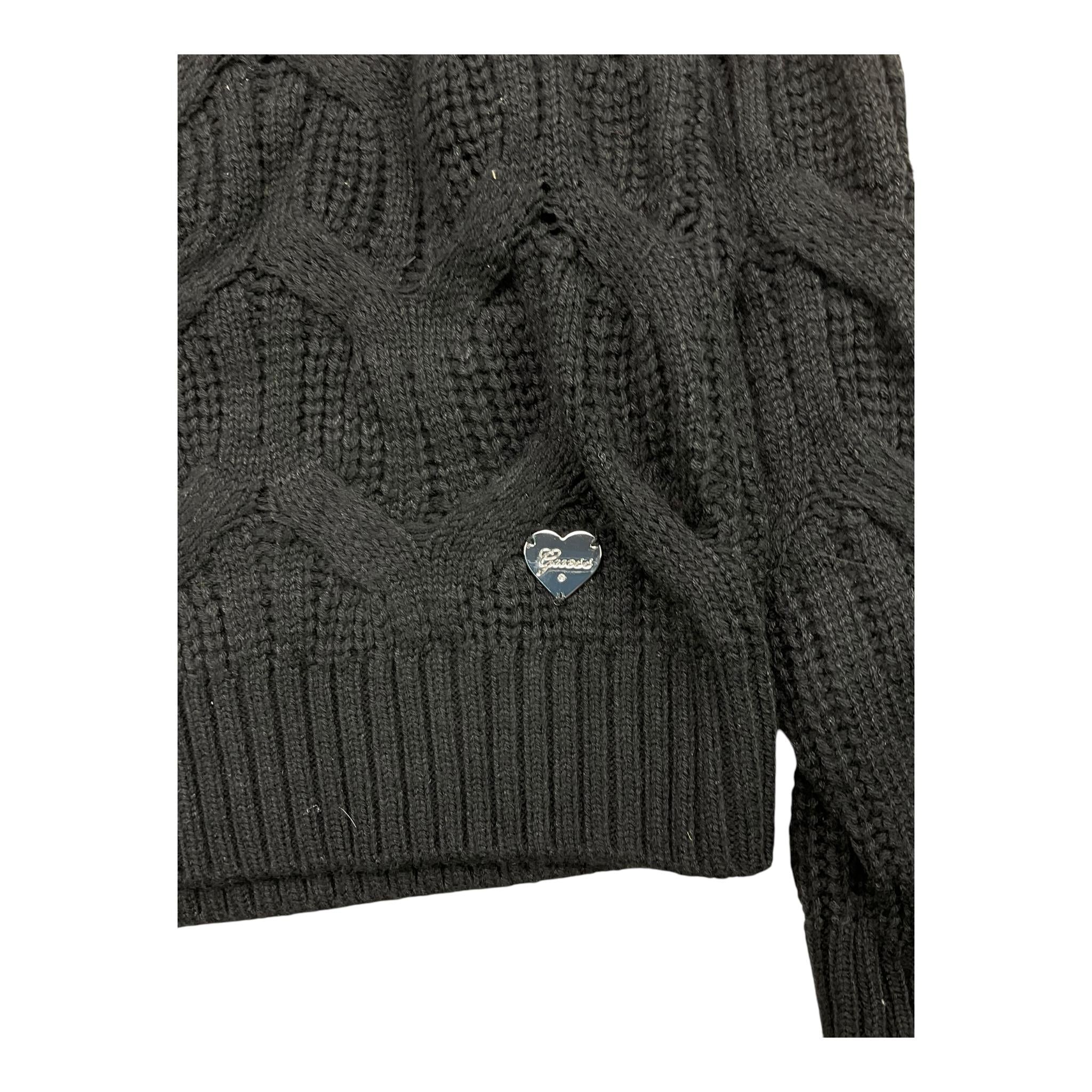 GUESS maglia girocollo tinta unita con applicazioni Nero per Bambina J4BR09Z37L1 NERO GUESS 