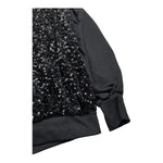 LU LU BY MISS GRANT felpa chiusa girocollo con paillettes Nero per Bambina LL3052 NERO LU LU BY MISS GRANT 