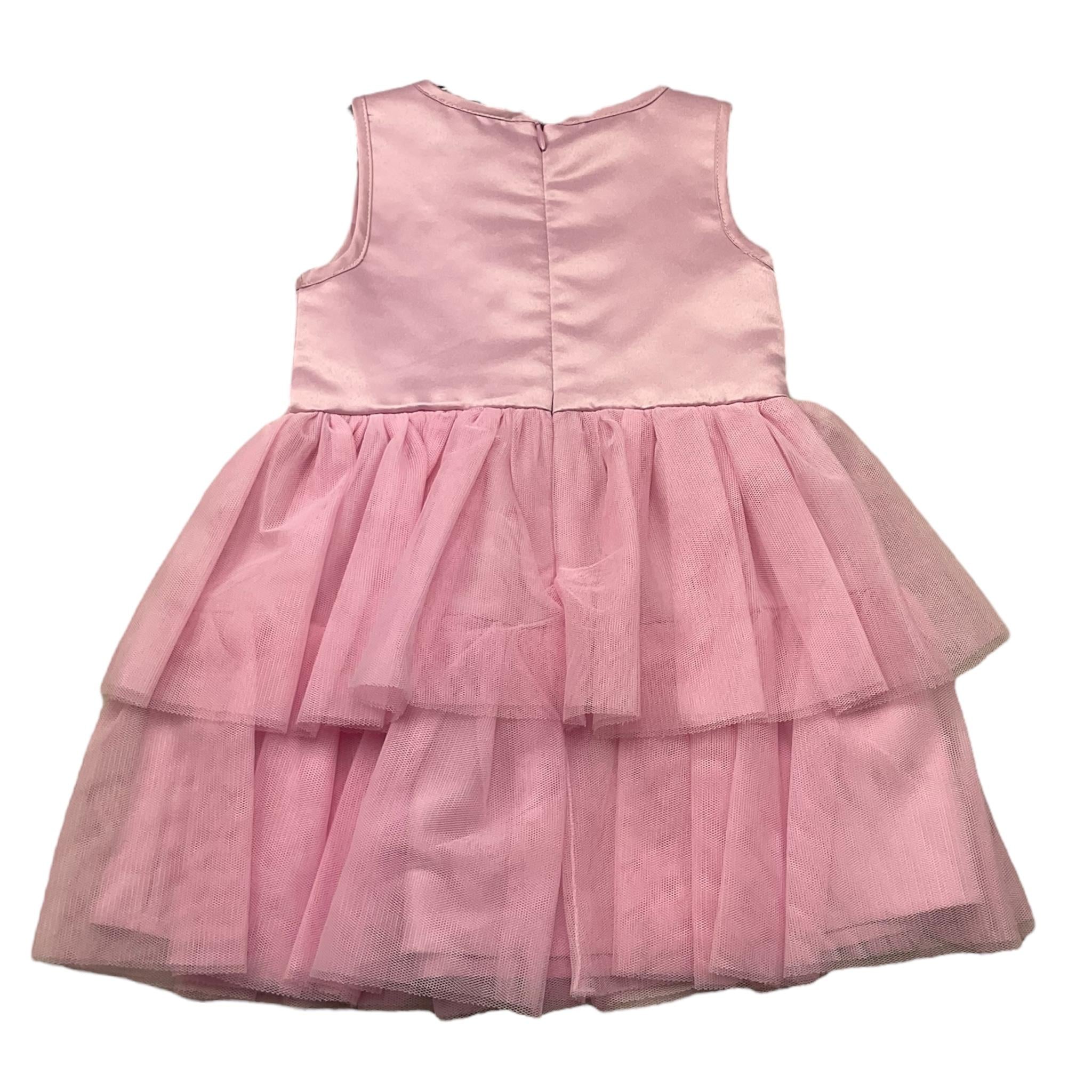 Guess Abito Tinta Unita Giromanica per Neonata A3RK26KBL100 ROSA GUESS 