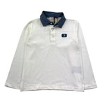 Trussardi Polo Manica Lunga Tinta Unita con Logo per Bambino TBP26134PO BIANCO TRUSSARDI 