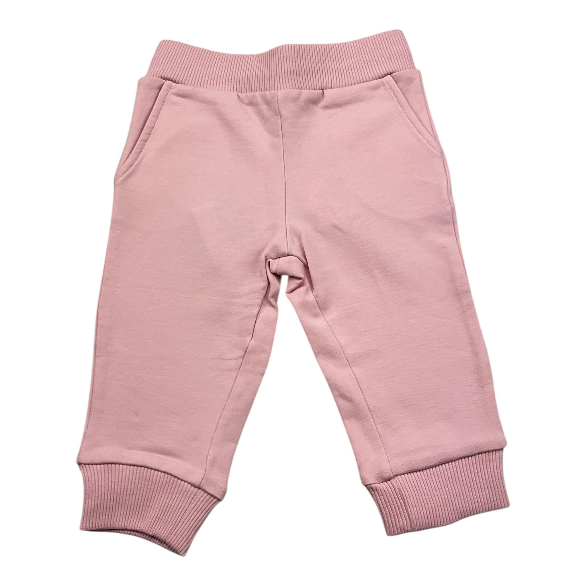 MONNALISA pantalone tuta tinta unita con tasca cuore Rosa per Neonata 39B407 ROSA MONNALISA 