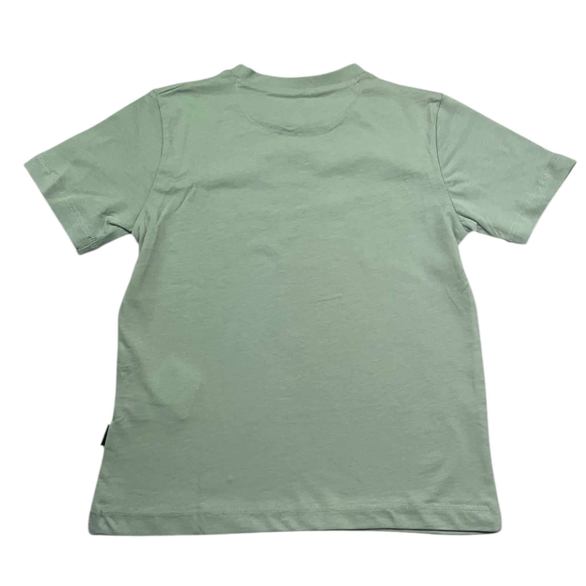 Dan John T-Shirt Girocollo Tinta Unita con Stampa per Bambino TSD5108J VERDE ACQUA DAN JOHN 