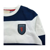 Trussardi Felpa Chiusa Bicolore con Stampa per Bambino TBP26153FE PANNA/BLU TRUSSARDI 