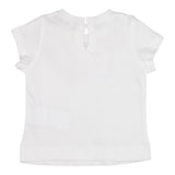 Monnalisa T-Shirt Girocollo Tinta Unita Stampa  per Neonata 39E601 BIANCO MONNALISA 