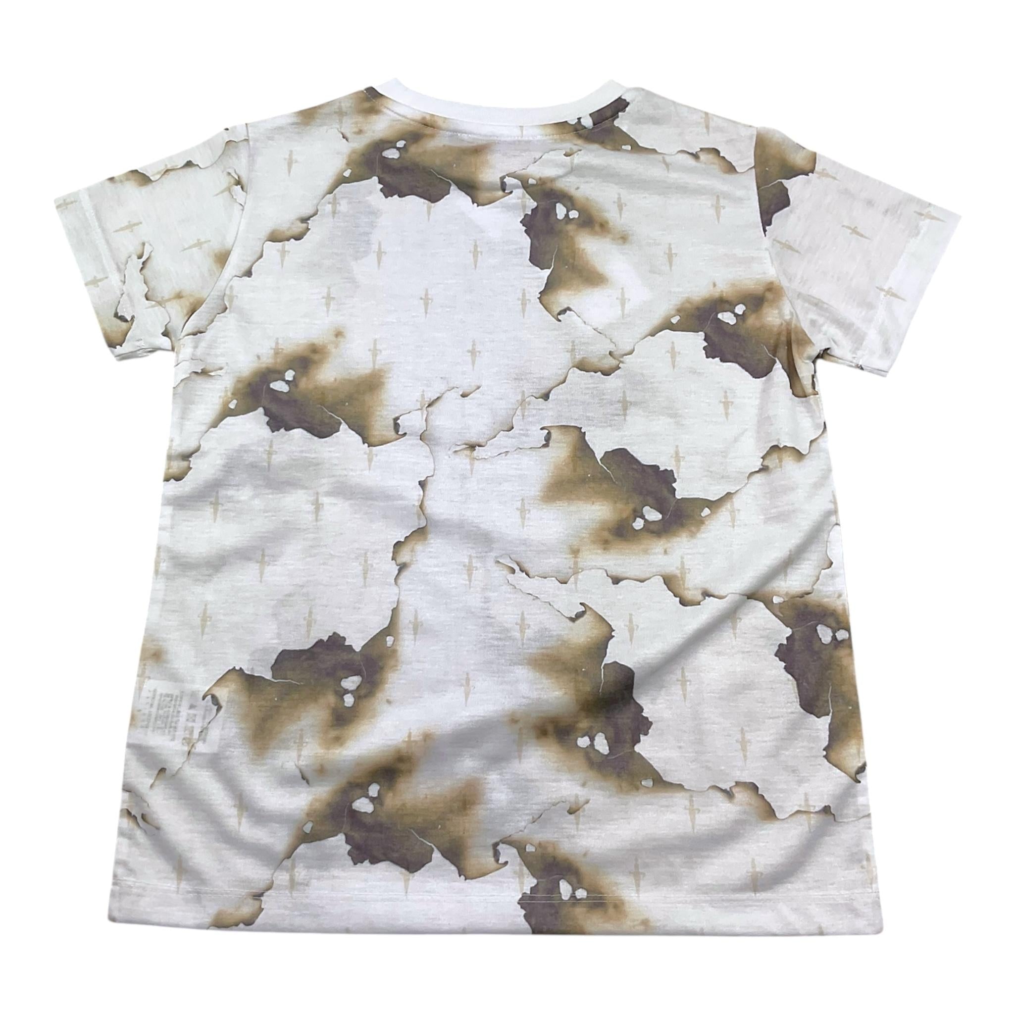 Cesare Paciotti T-Shirt Girocollo Tinta Unita con Stampa per Bambino TSP5156J BIANCO CESARE PACIOTTI 