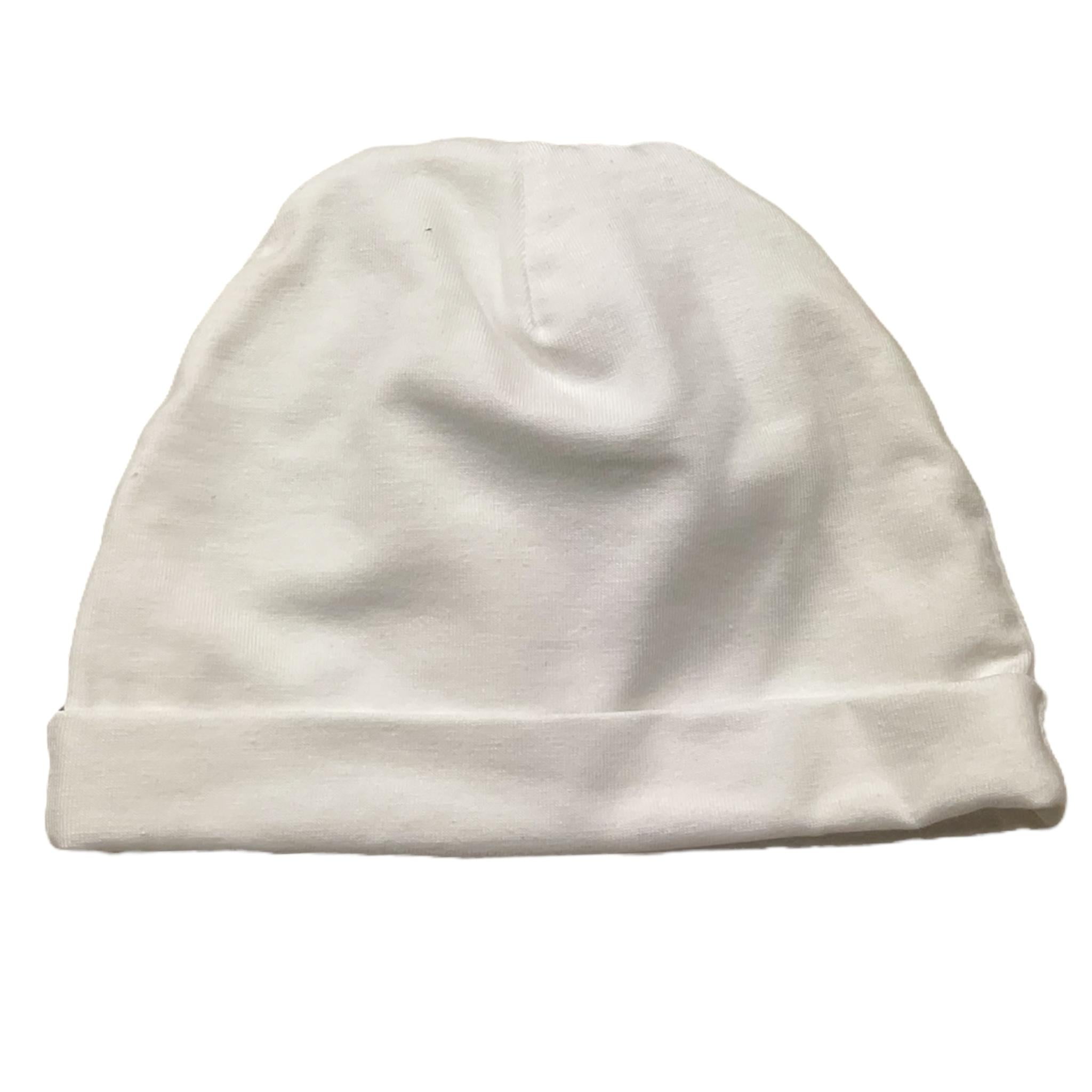 Ninnaoh Cappello Tinta Unita con Applicazione per Neonata E25CA5 BIANCO NINNAOH 