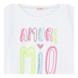 Billieblush T-Shirt Tinta Unita con Brillantini per Bambina U20941 BIANCO BillIEBLUSH 