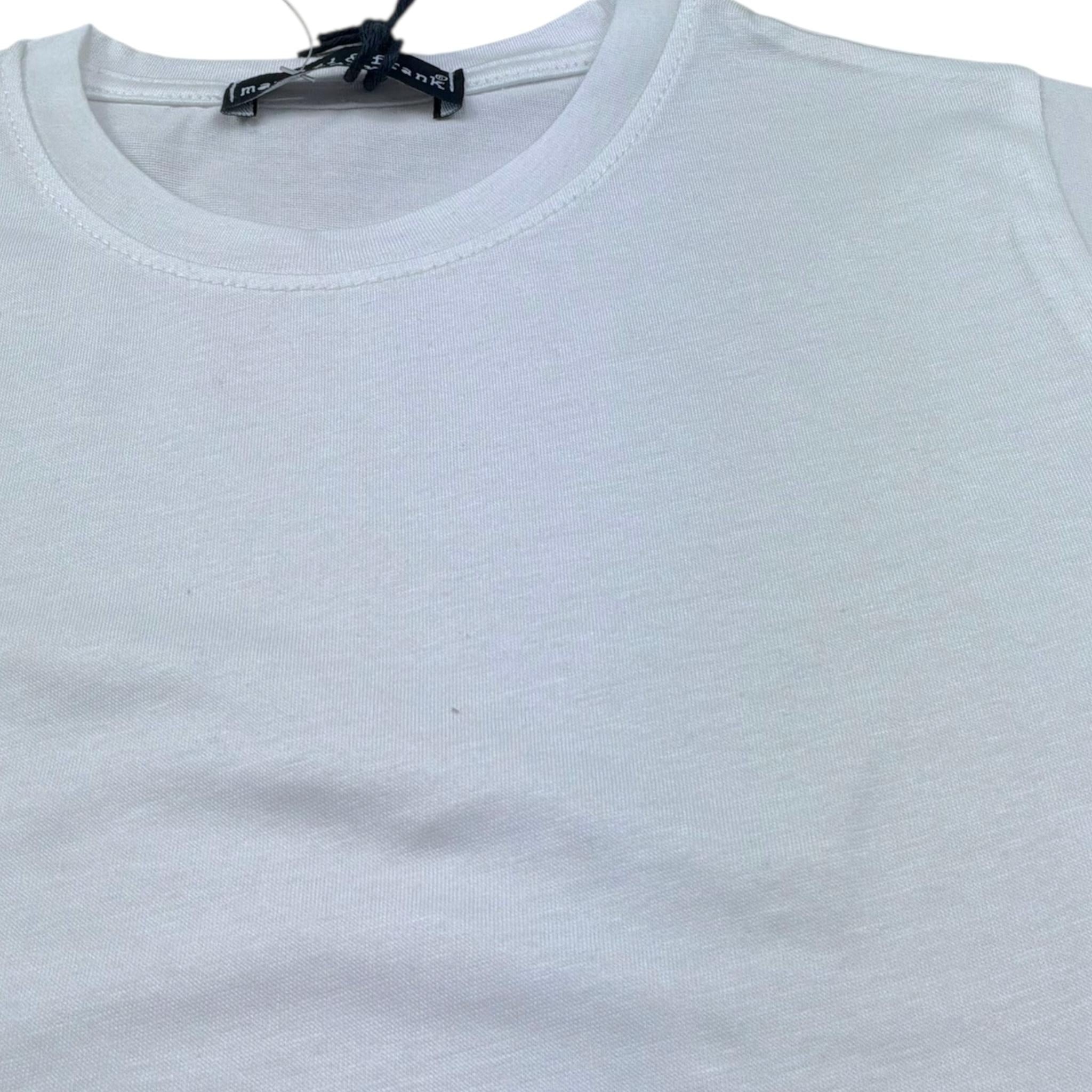 Manuel & Frank T-Shirt Girocollo Tinta Unita  per Bambino MF7130B BIANCO MANUEL & FRANK 
