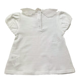 U+È T-Shirt Tinta Unita con Colletto per Bambina UE1773 BIANCO U+è 