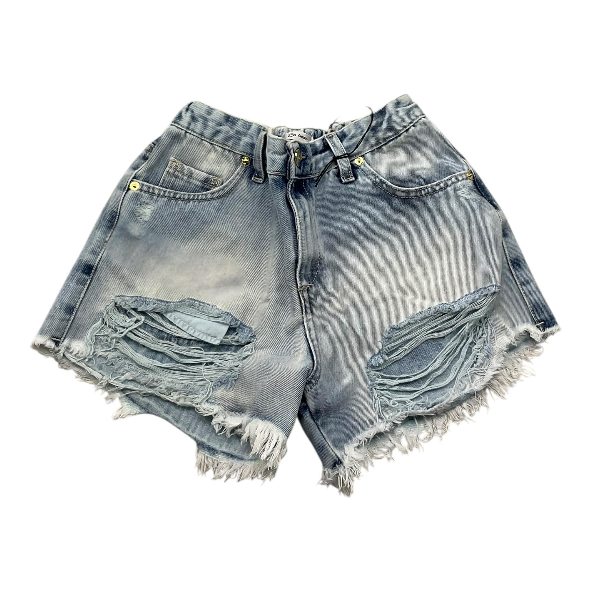 So Twee By Miss Grant Short In Denim Tinta Unita con Elastico In Vita per Bambina ST0028 AZZURRO SO TWEE BY MISS GRANT 