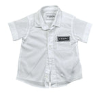 Iceberg Camicia Mezza Manica Tinta Unita con Logo per Neonato CMICE5111BXX BIANCO ICEBERG 