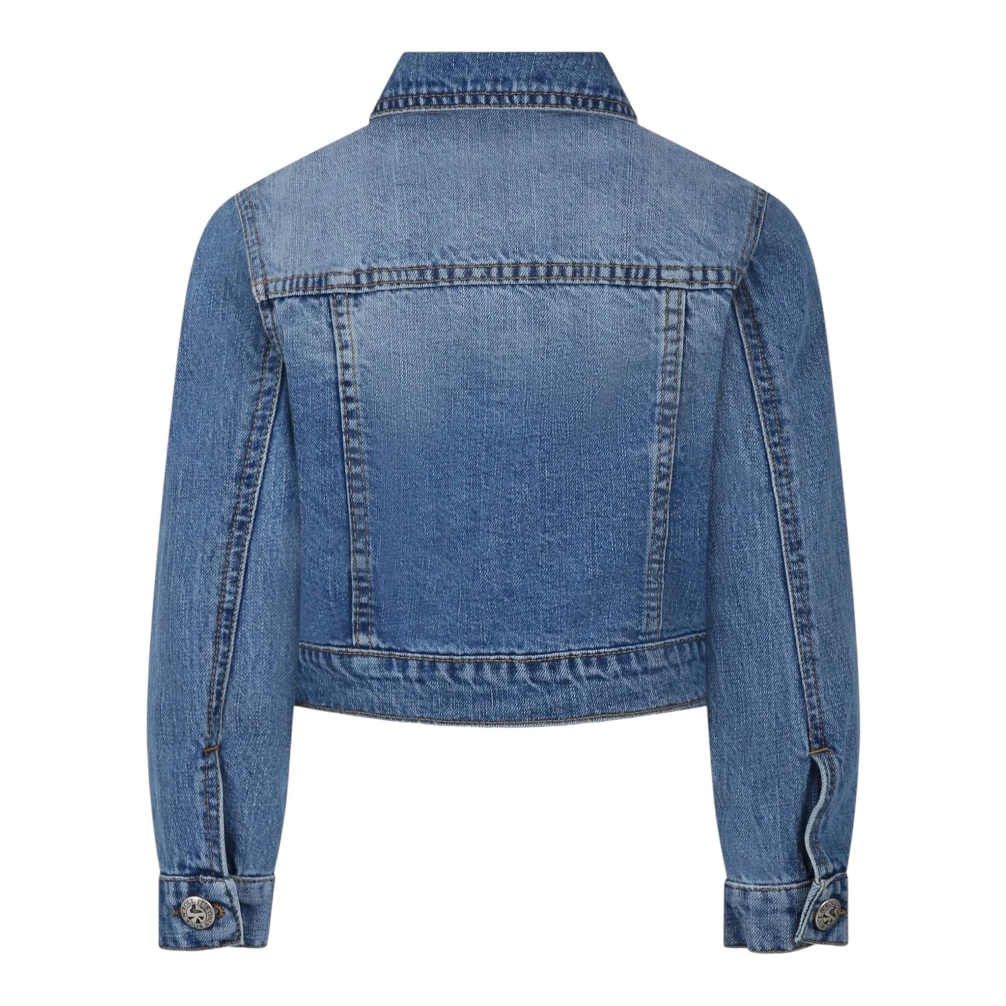 John Richmond Giubbino In Denim Tinta Unita per Bambina RGP25124GB AZZURRO JOHN RICHMOND 