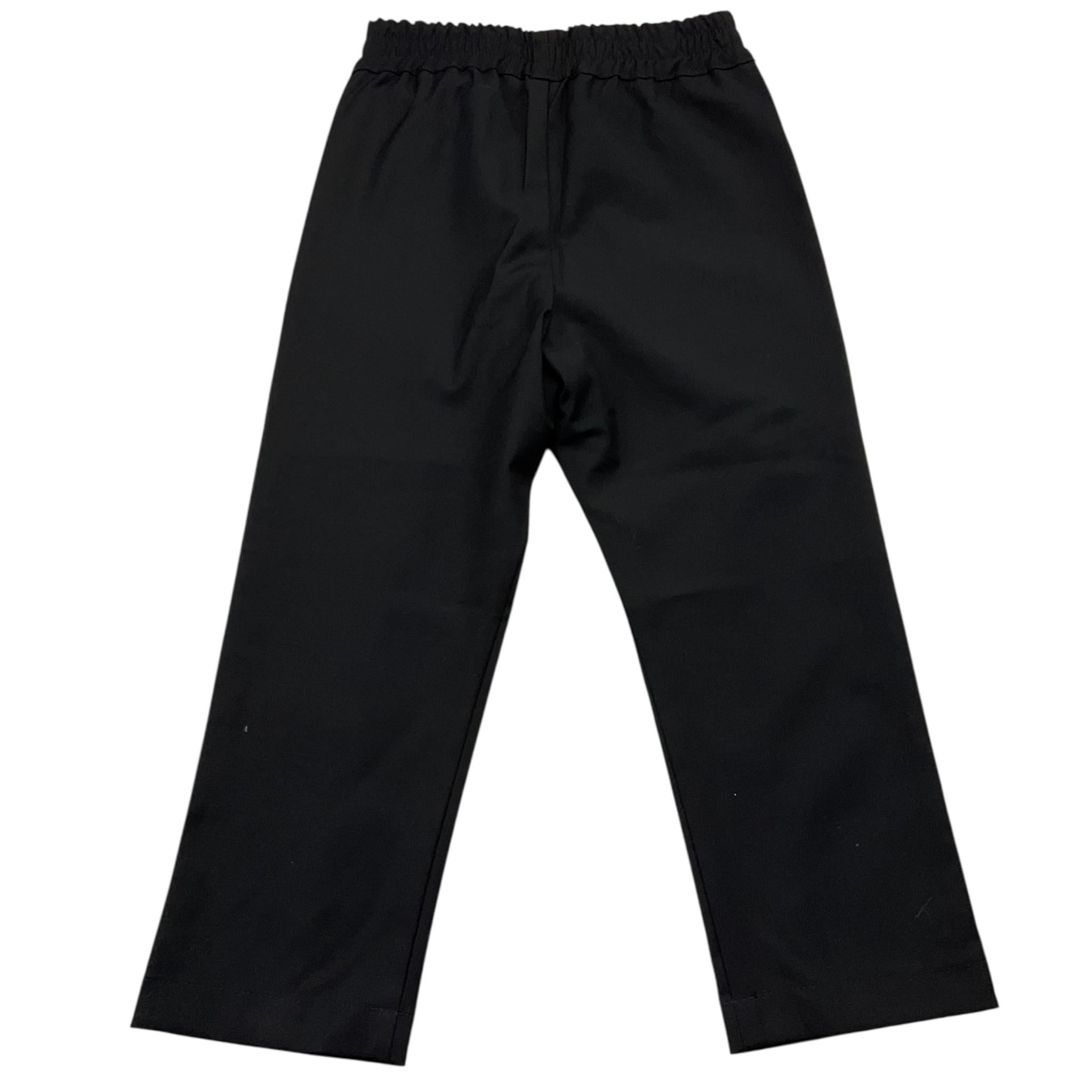 DANIELE ALESSANDRINI pantalone tinta unita con logo Nero per Bambino 1291P00043X NERO DANIELE ALESSANDRINI 