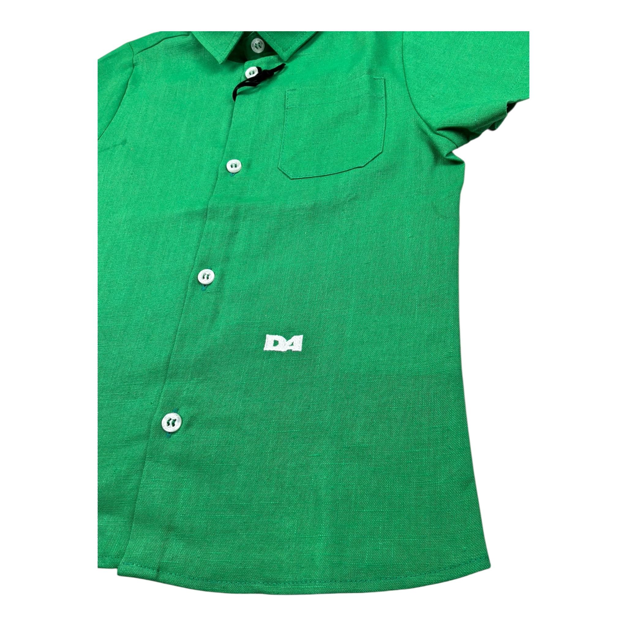 Daniele Alessandrini Camicia Tinta Unita Mezza Manica per Bambino 1296C00224X VERDE DANIELE ALESSANDRINI 