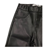 NAME.IT pantalone in ecopelle tinta unita modello zampa Nero per Neonato 13235876 NERO NAME.IT 