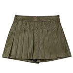 LIU JO short in ecopelle tinta unita  Verde per Bambina GF4057 VERDE LIU JO 