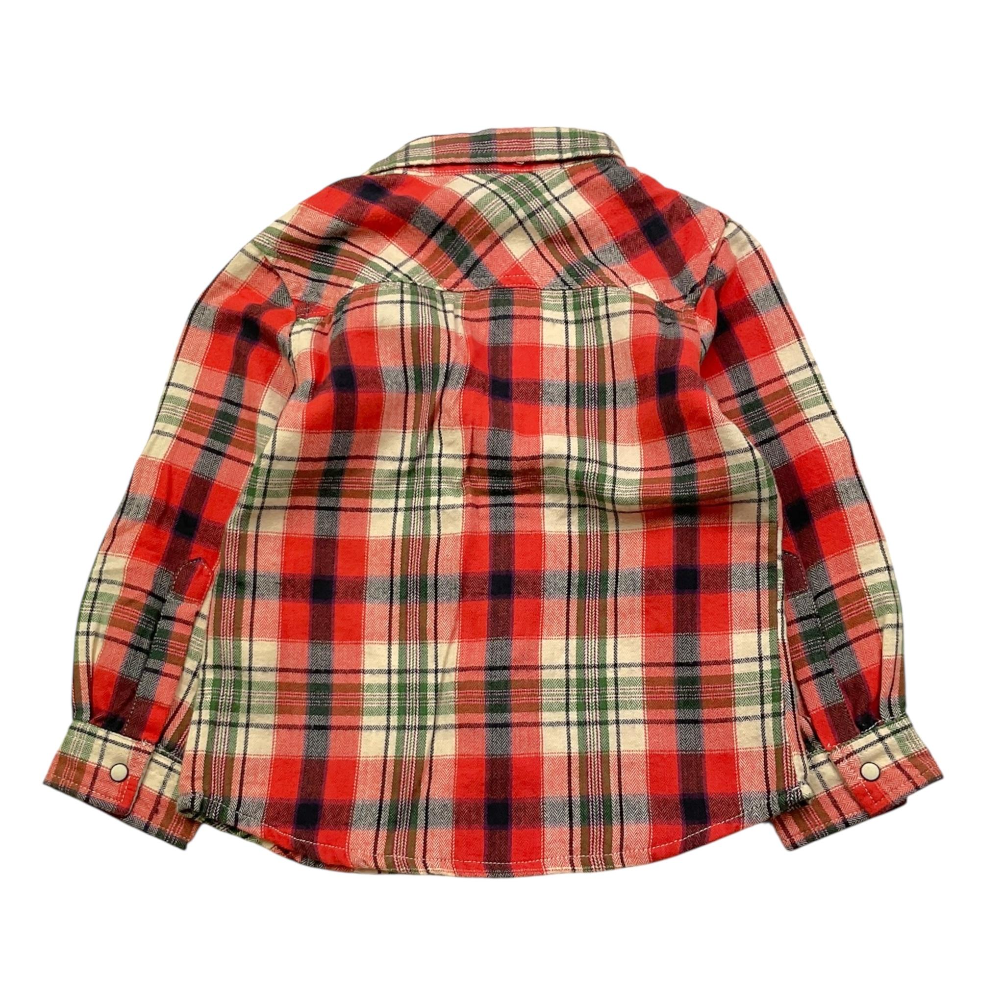 MELBY camicia tinta unita con fantasia a quadri Rosso per Neonato CAM0195 ROSSO MELBY 