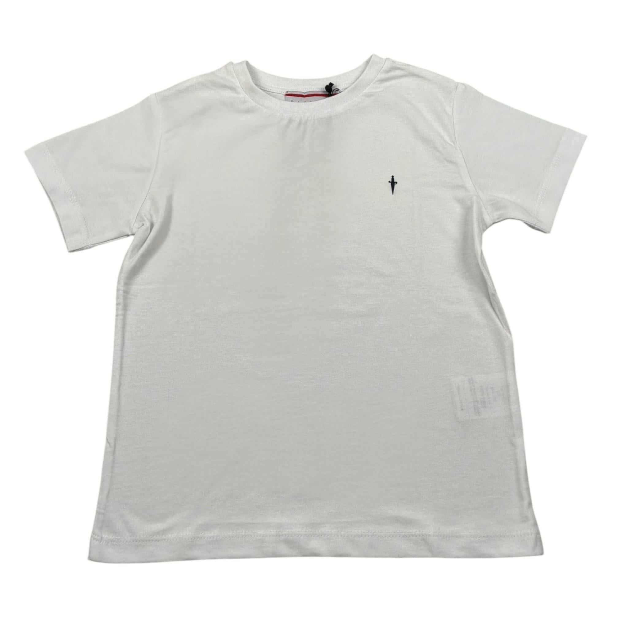 Cesare Paciotti T-Shirt Girocollo tinta unita con Stampa Bianco per Bambino TSP5155BXXX BIANCO CESARE PACIOTTI 