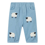 STELLA McCARTNEY pantalone tinta unita in velluto Azzurro per Neonata TV6540 AZZURRO STELLA McCARTNEY 