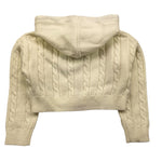 REFRIGIWEAR felpa in maglia tinta unita con zip e cappuccio Panna per Bambina RWG952 PANNA REFRIGIWEAR 