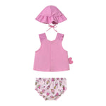 Mayoral Complet 3 Pezzi Canotta-Costume-Cappello per Neonata 1668 ROESA MAYORAL 