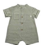 Teddy E Minou Pagliaccetto Mezza Manica Tinta Unita con Stampa per Neonato E25TU047C3159 VERDE TEDDY E MINOU 