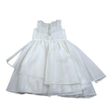 Isabel Abito Cerimonia Tinta Unita con Tulle per Bambina IS23C246S BIANCO ISABEL 