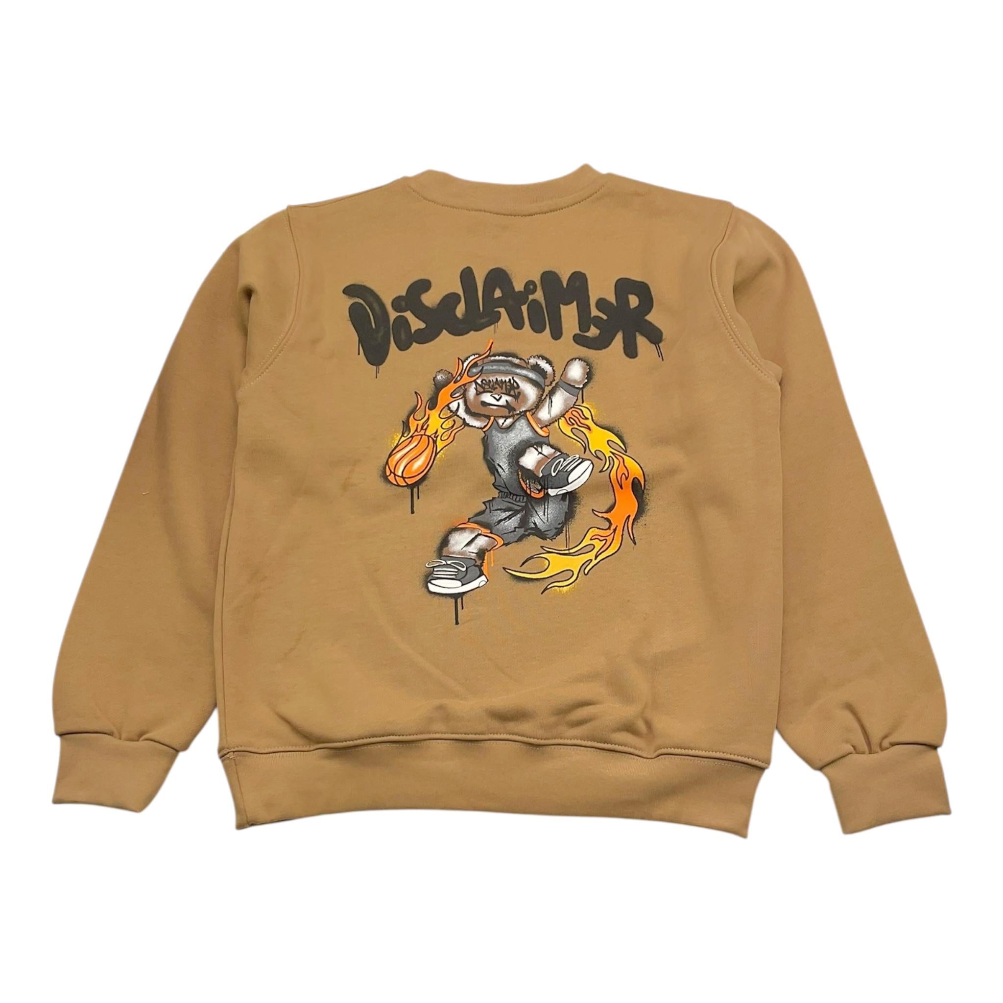 DISCLAIMER felpa girocollo tinta unita con stampa Biscotto per Bambino 24IDK58265 BISCOTTO DISCLAIMER 