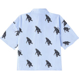Moschino Camicia Mezza Manica Fantasia A Righe per Bambino HUC01L AZZURRO MOSCHINO 